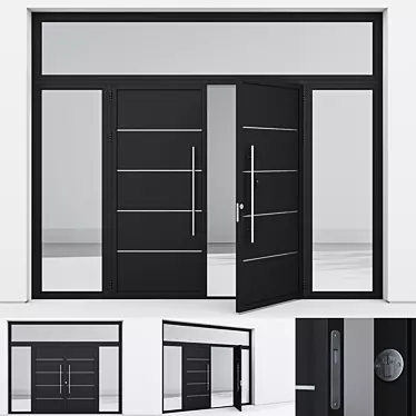 Corona Aluminium Door 57 Kit 3D model image 1 