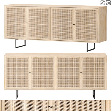 Sleek Amberley Sideboard Furniture 3D model image 1 