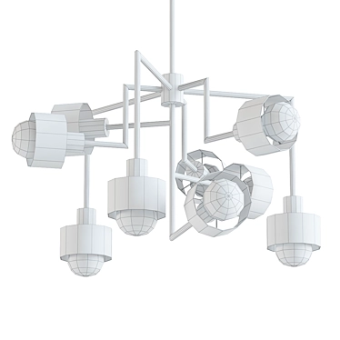 Modern North Chandelier, V-Ray Rendered 3D model image 1 