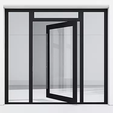  Sleek Aluminium Door Design 3D model image 1 