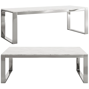 Calvin Marble Series Tables: Elegant Multipurpose Furniture 3D model image 1 