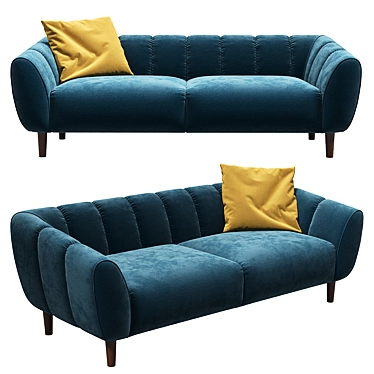 Kaza Bayton Sofa: Modern Comfort 3D model image 1 