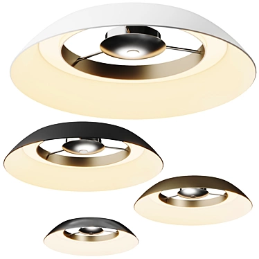 Modern LED Flushmount Light Fixture 3D model image 1 