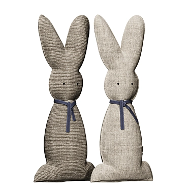 Soft Rabbit Plush Toy 3D model image 1 