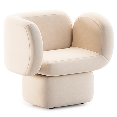 Modern Italian Design Armchair 3D model image 1 