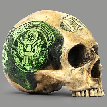 3D Skull Head Model: Render Ready 3D model image 1 