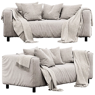 Klippan Sofa Set with Unique Cover 3D model image 1 