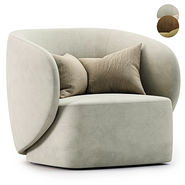 Stylish Swell Armchair Collection: Grado Design 3D model image 1 