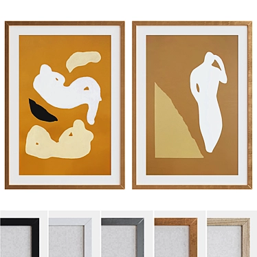  Modern Abstract Picture Frame Set 3D model image 1 