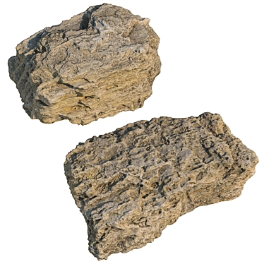 Sandstone Landscape Stones Set 3D model image 1 