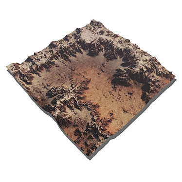 Canyon Land Terrain Model Kit 3D model image 1 