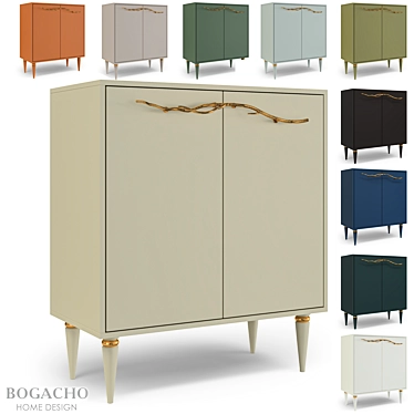 Title: Gold Classic Matte Dresser 3D model image 1 