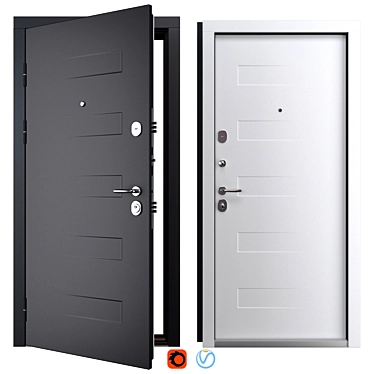 Adelina Metal Door Set (Abvehr) 3D model image 1 