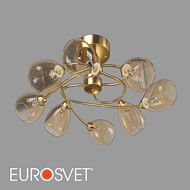 Eurosvet Noemi Ceiling Light, Glass Shades 3D model image 1 