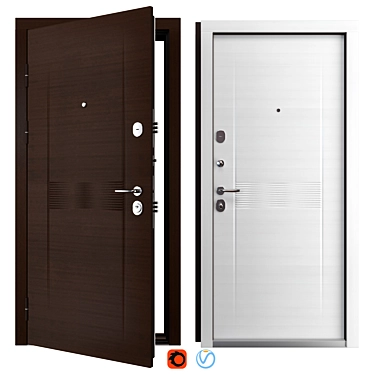 Britana Metal Entry Door (Abvehr) 3D model image 1 