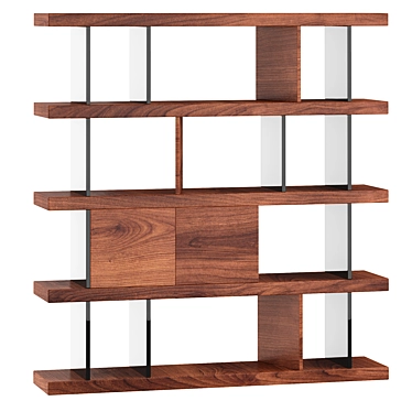 Modern Bookcase with Classic Elegance 3D model image 1 