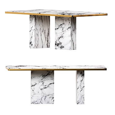 Sofia Modern Marble Dining Table 3D model image 1 