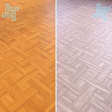 Modular Wood Floor 3D Model 3D model image 1 