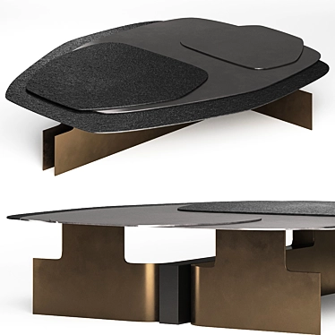 Enne Stone Coffee Table: Contemporary Design 3D model image 1 