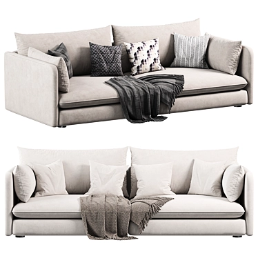 Relax 2-piece Slipcovered Sectional 3D model image 1 