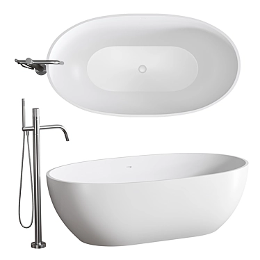 Elegant Bath Set: Artceram FILE 2.0 & Cisal X32 Mixer 3D model image 1 