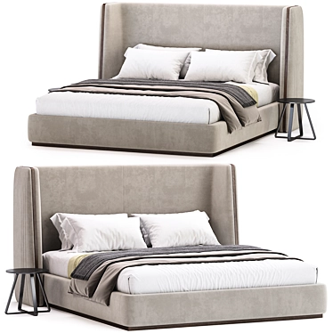 Modern Mezzo Barlow Bed Collection 3D model image 1 