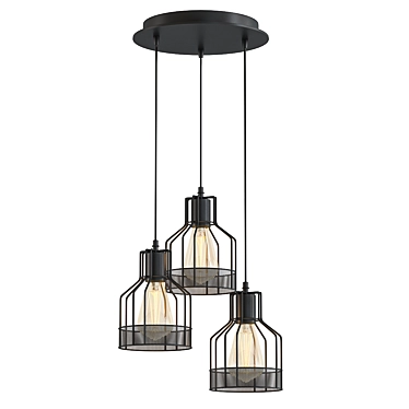 Modern Industrial Kitchen Chandelier 3D model image 1 