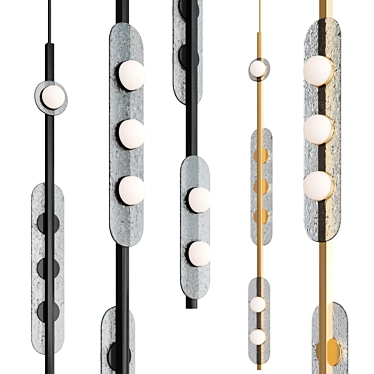 Contemporary Modulo Vertical Pendant Light 3D model image 1 