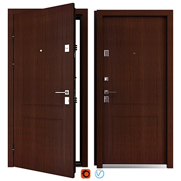 Priority (Abvehr) Metal Door 900x2050mm 3D model image 1 