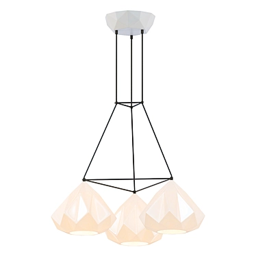 Stylish Triangular Hatton Pendant 3D model image 1 