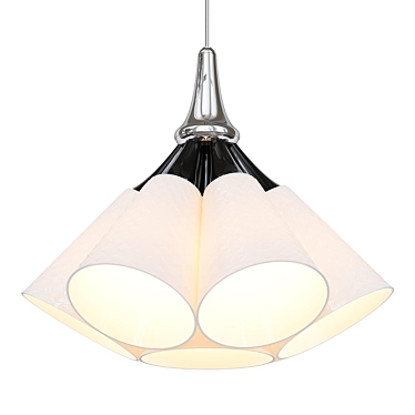 Sleek Chrome Pendant Light 3D model image 1 