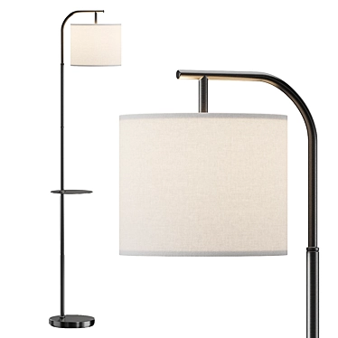 Modern Floor Lamp with Switch 3D model image 1 