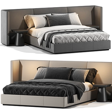 Modern Stylish Rh Alessa Shelter Bed 3D model image 1 