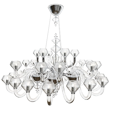 Luxury Murano Glass Chandelier, 36-Light 3D model image 1 