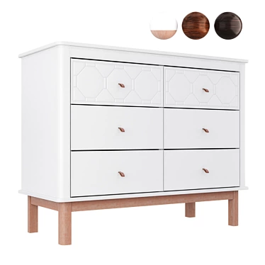 Classic 6-Drawer HOFF Dresser 3D model image 1 