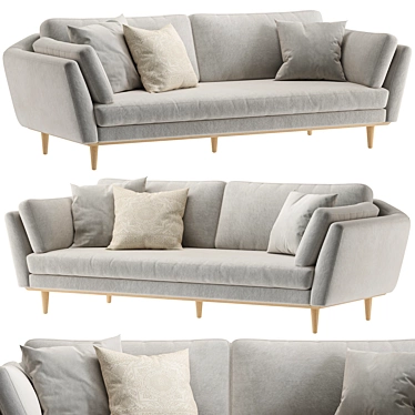 Modern Mid-Century Hague Sofa 3D model image 1 