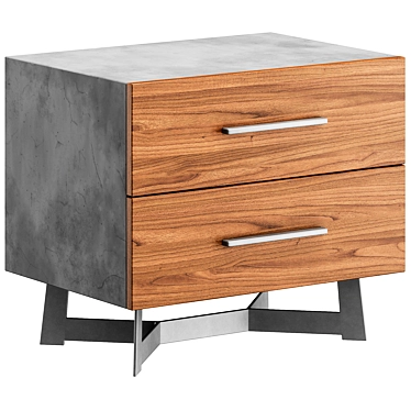 Sleek Modern Nightstand Design 3D model image 1 