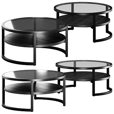 Modern Scuderi Coffee Table 900mm 3D model image 1 