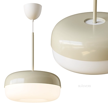 Modern Beige Pendant Lamp 18x37 cm 3D model image 1 