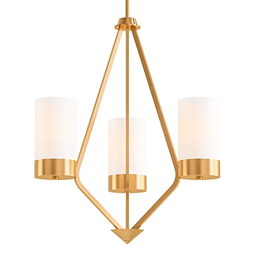 Elevate 3-Light Candle Chandelier 3D model image 1 