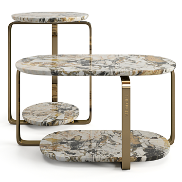  Elegant Visionnaire Button Coffee Tables 3D model image 1 