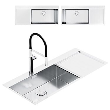 Modern GROHE Kitchen Sinks Collection 3D model image 1 