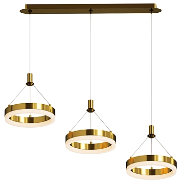 Elegant Brass Chandelier 2013 Model 3D model image 1 