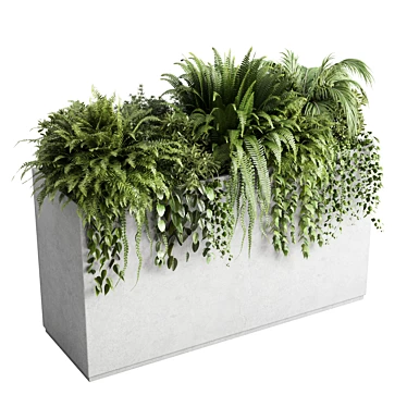 Concrete box plants on stand - set indoor 347 concrete dirt vase