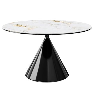 Sanremo Round Dining Table with Ceramic Top 3D model image 1 