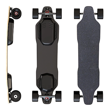 Electric Skateboard 3D Model Kit 3D model image 1 