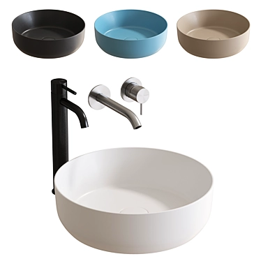 Ceramica Nova Element White Matte Sink 3D model image 1 