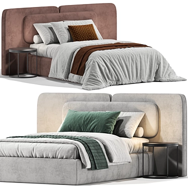 Sleek Angelo Bed Mini Style 3D model image 1 