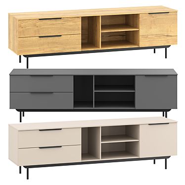 Modern TV Stand Kvelen 2 3D model image 1 