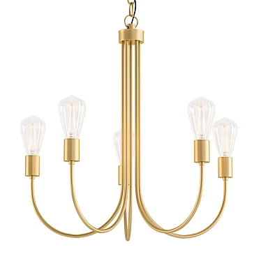 Glam Gold Traditional Chandelier 3D model image 1 